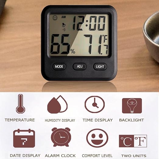 Digital Hygrometer Indoor Thermometer, Temperature Humidity Gauge - Image 2