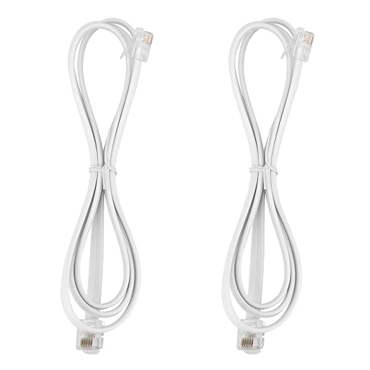 LanSenSu RJ12 Cable Phone Cord RJ12 6P6C Male to Male Straight Wired by LanSenSu