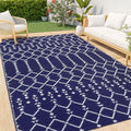 Smiry Outdoor Rug 8x10 ft Waterproof Reversible Boho Mat by Smiry