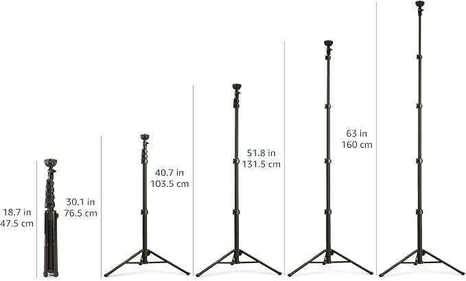 Amazon Basics 64-inch Extendable Tripod - Image 2