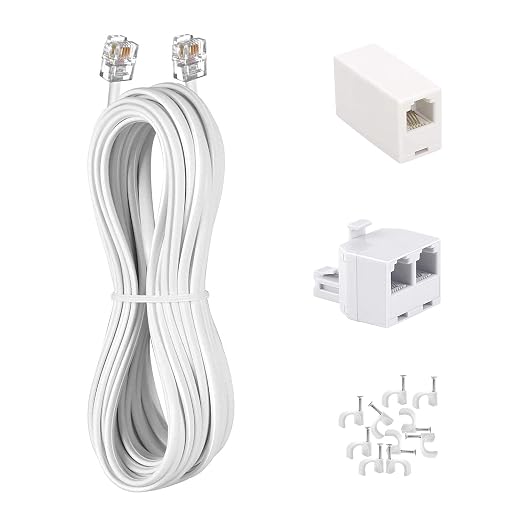Phone Cord 10FT, Landline Telephone Cable by KINXIYU