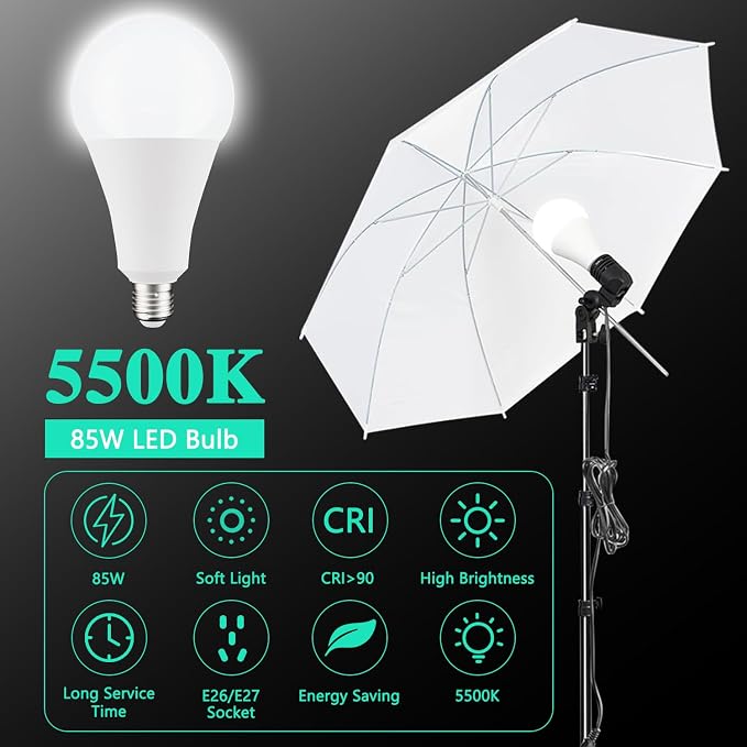 HYJ-INC Photography Umbrella Lighting Kit - Image 4