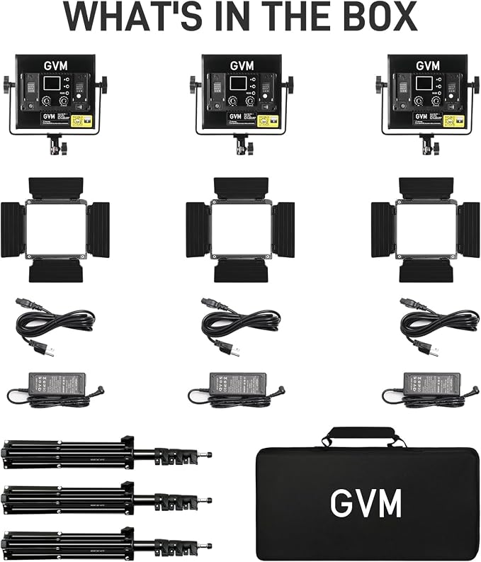GVM RGB LED Video Light Kits, 800D 6X Upgraded Studio Lights - Image 7