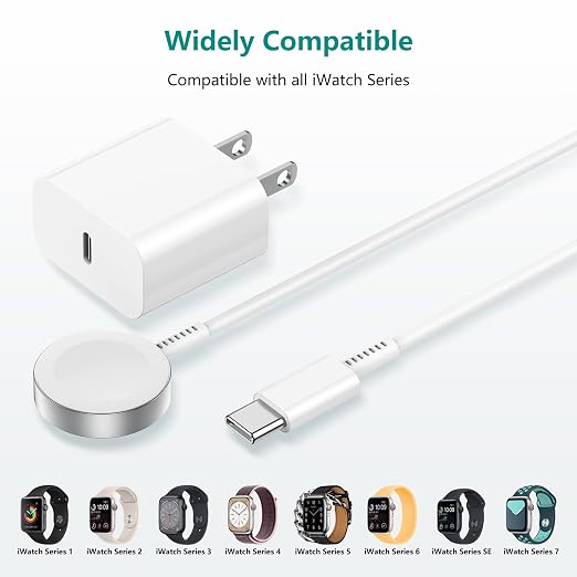 Upgraded Apple Watch Charger, Magnetic Fast Charger, USB C Charger Block Plug - Image 7