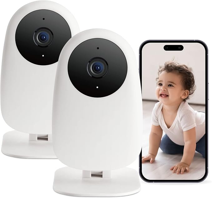 nooie Baby Monitor 2 Pack, Baby Camera Monitor by nooie