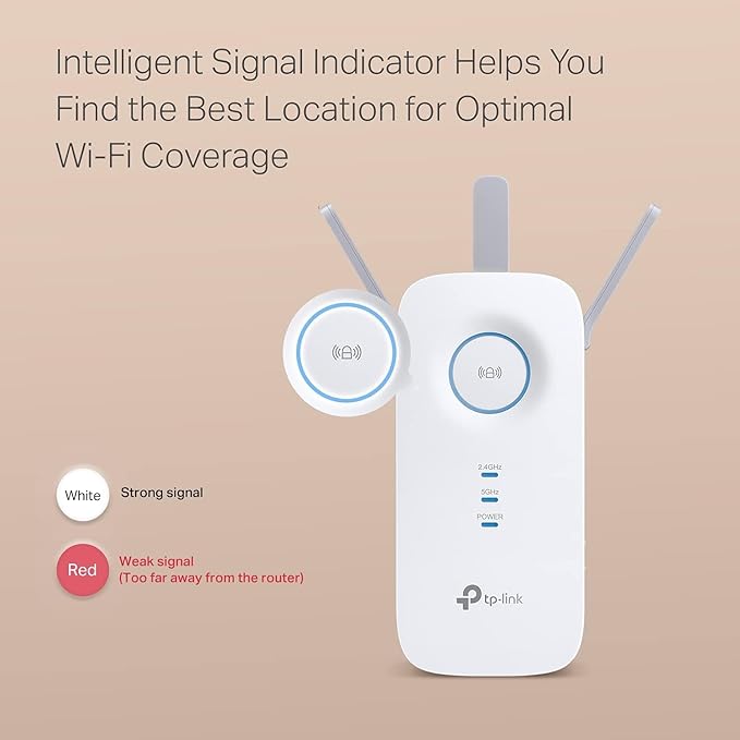 TP-Link AC1900 WiFi Range Extender RE550 | Dual-Band Wireless Repeater - Image 7