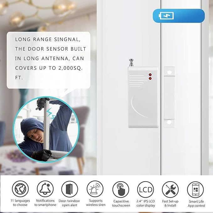 WiFi and 3/4G GSM Home Burglar Security Alarm System Auto Dial - Image 4