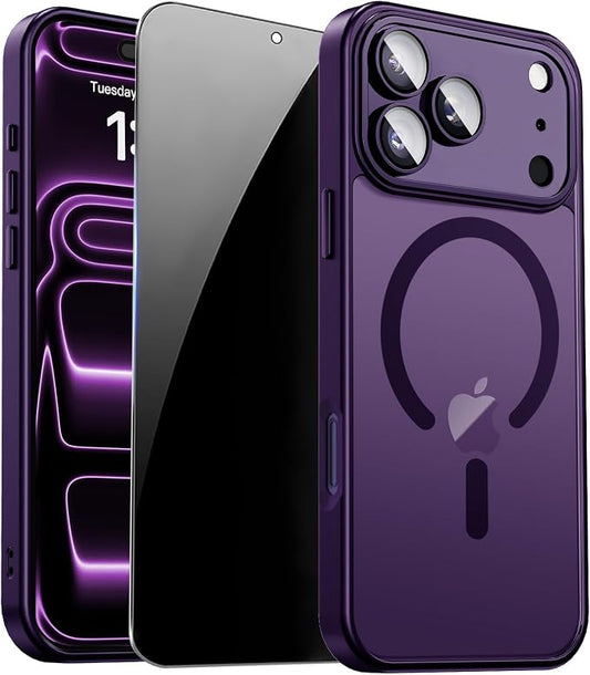 for iPhone 17 Pro Case with Privacy Screen Protector and Camera Protection by ZOZDOKG