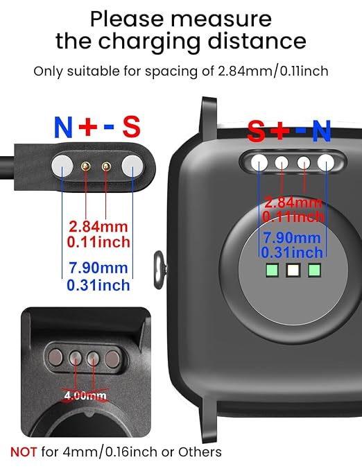Smart Watch Charger Magnetic 2 Pin Charging Cable - Image 3