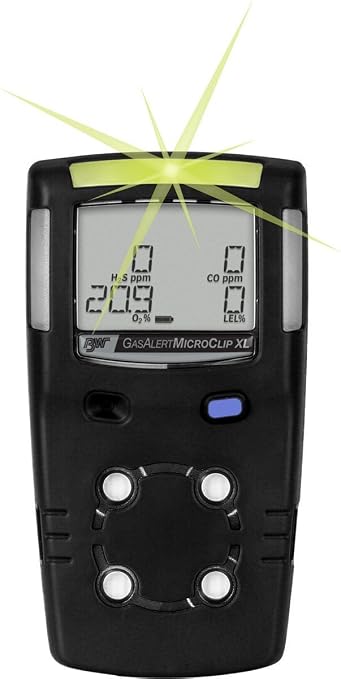 BW Technologies MCXL-XWHM-B-NA GasAlertMicroClip XL 4 Gas Detector, LEL and O2 by BW+Technologies