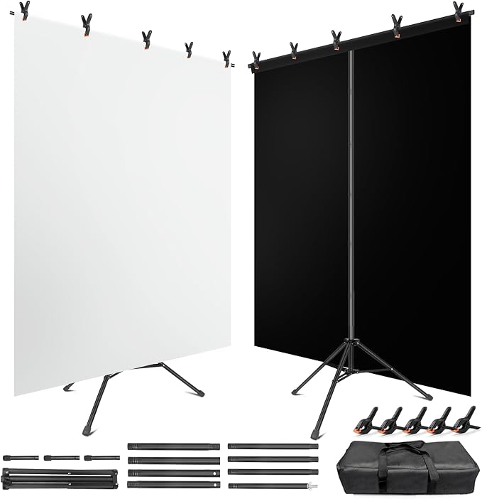 Black White Backdrop Screen by JEBUTU