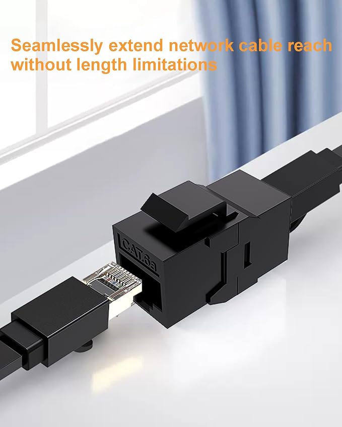 40 Pack CAT6A RJ45 Keystone Couplers, Ethernet Keystone Jack Female to Female - Image 6