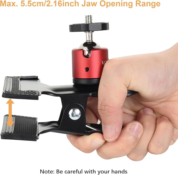 UTEBIT Camera Clamp Mount Tripod Camera Clip 360 Degree Swivel Webcam Mount - Image 3