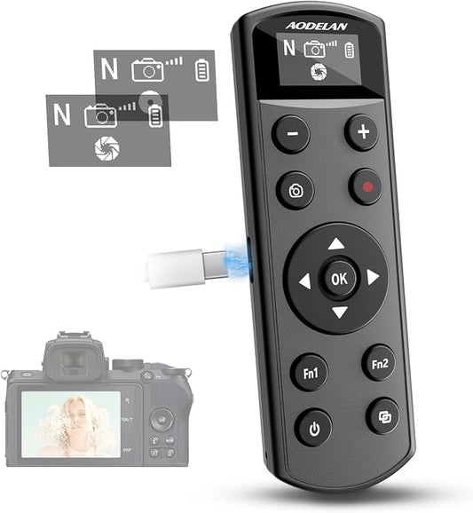Remote Control for Nikon Camera, USB-C Rechargeable Wireless Shutter Release by AODELAN