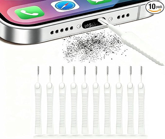 10 Pack Phone Charge Port Cleaning Tool kit, Anti-Clogging Mini Brushes Cleaner by Epivol