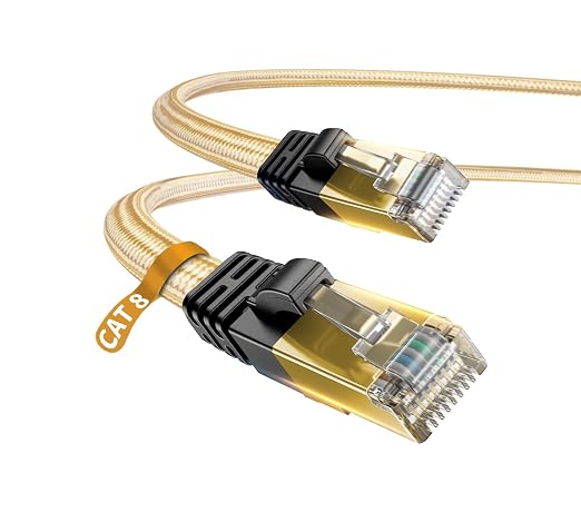 DanYee Cat 8 Ethernet Cable, Nylon Braided 16ft CAT8 High Speed Professional by DanYee