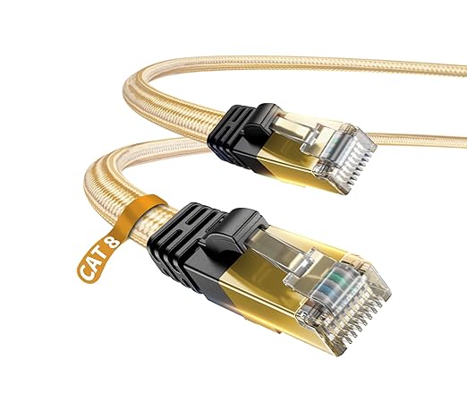 Cat 8 Ethernet Cable, DanYee Nylon Braided 26ft CAT8 High Speed Professional by DanYee