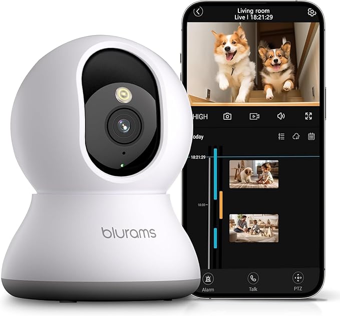 blurams 5G Pet Camera 2K, 360° PTZ Dog Camera by Blurams