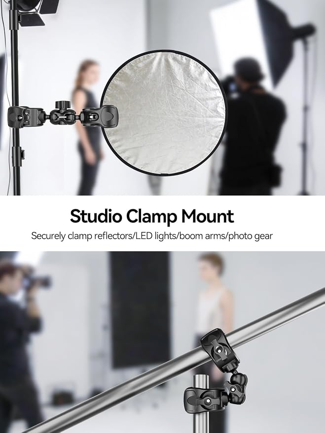 MAGJIEYX Double Clamp Mount, 360°Magic Arm - Image 2
