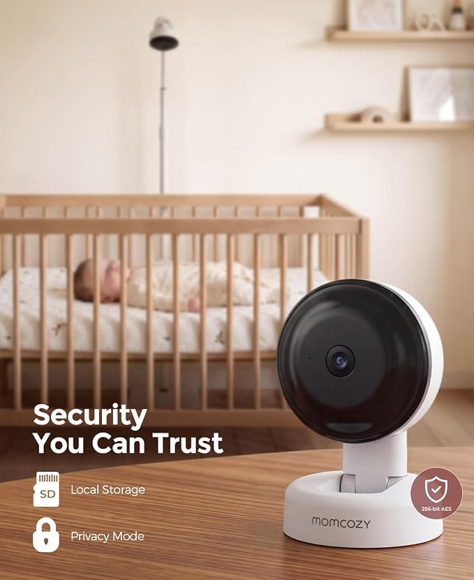 Momcozy Smart Baby Monitor, 2K HD Contact-Free Baby Camera, Table & Floor Stand - Image 7