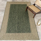 nuLOOM Asha Green Bordered Power Loomed Indoor/Outdoor Area Rug by nuLOOM