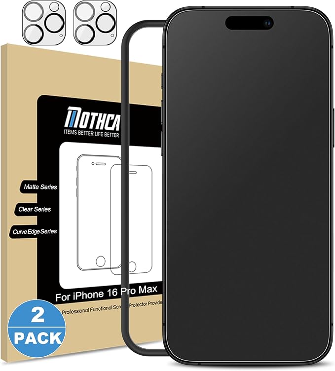 Mothca 2 Pack Matte Glass Screen Protector by MothcaDirect