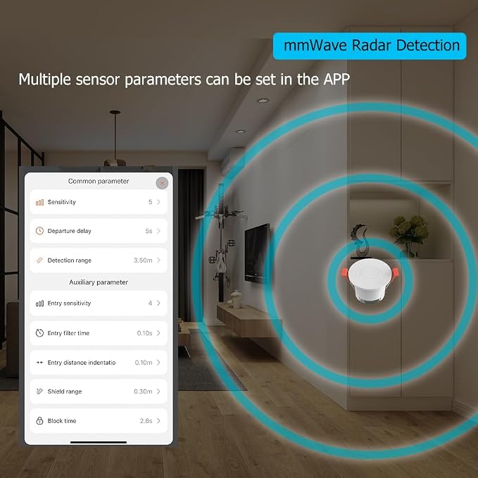 Presence Sensor, WenzhiIoT Smart Motion Sensor Zigbee 5.8 GHz Radar MmWave - Image 6