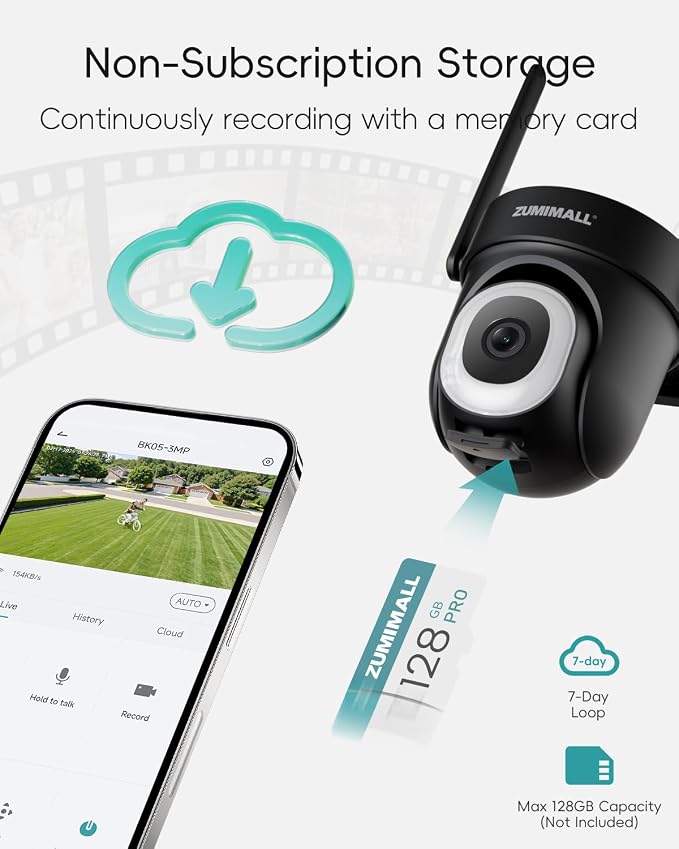 ZUMIMALL 2K Wired Outdoor Camera, 2.4G/5G WiFi Security Camera, 24/7 Recording - Image 8