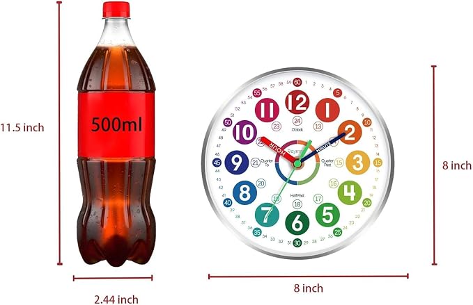 Roymnie Wall Clock for Kids Learning - Image 2