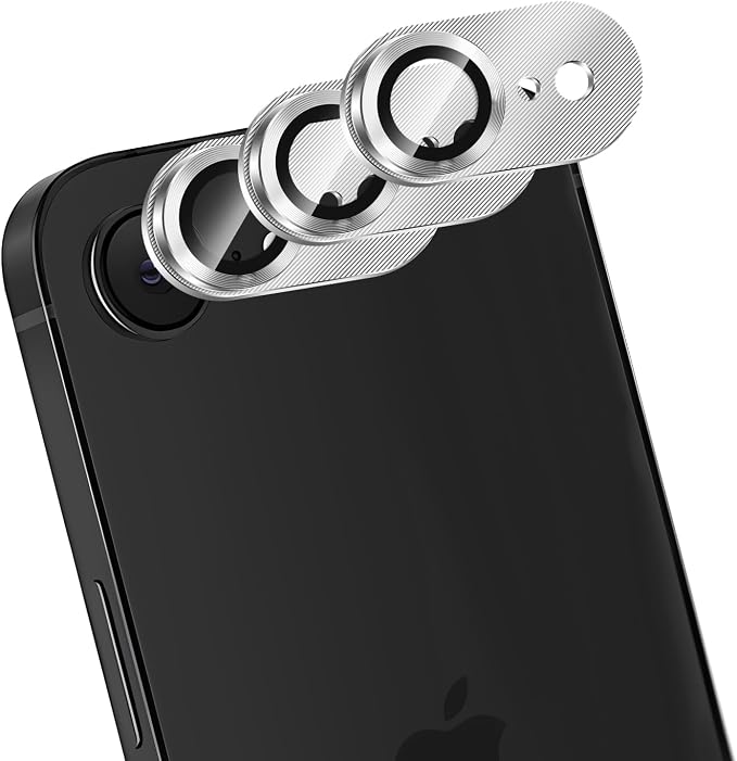 Camera Lens Protector for iPhone 17e / iPhone 16e, Aluminum Alloy Sapphire - Image 2