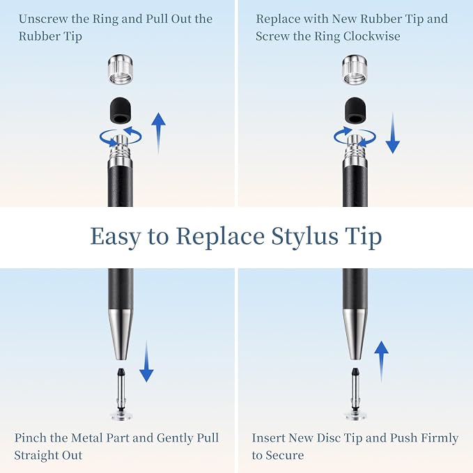 ChaoQ 2-in-1 Stylus Pen for Touchscreen, 6 High Sensitivity Stylus - Image 5