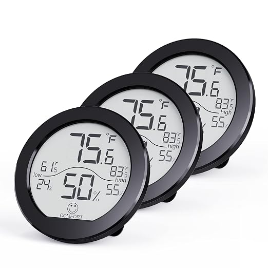 SECRUI Indoor Digital Hygrometer 3 Pack Room Thermometer and Humidity Gauge LCD by SECRUI