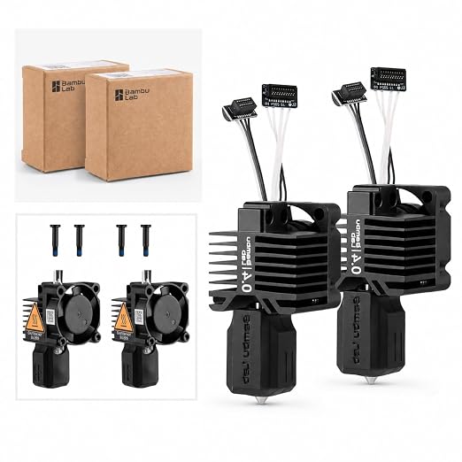 2-Pack Hotend Complete Kit for Bambu Lab P1P/P1S – Full Assembly Hardened Steel by Unknown