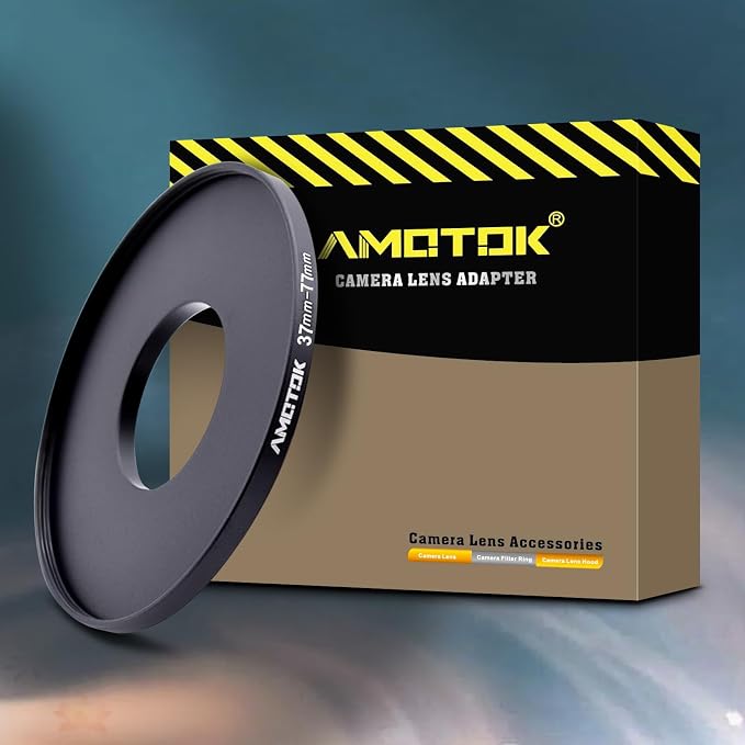 37mm Lens to 77mm Camera Lens Adapter, 37mm to 77mm Filter Step-up Ring Adapter by AMOTOK