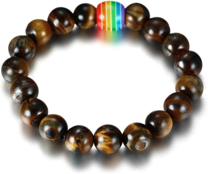Nanafast Titanium Stainless Steel Rainbow LGBT Pride Bracelet Handmade Braided - Image 5