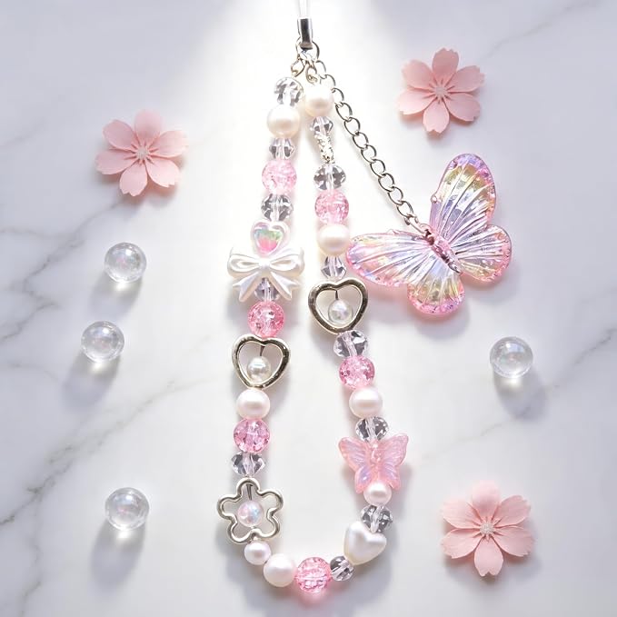 Beaded Camera Wrist Strap Cute Digital Camera Charm Lanyard, Phone Wristlet - Image 2
