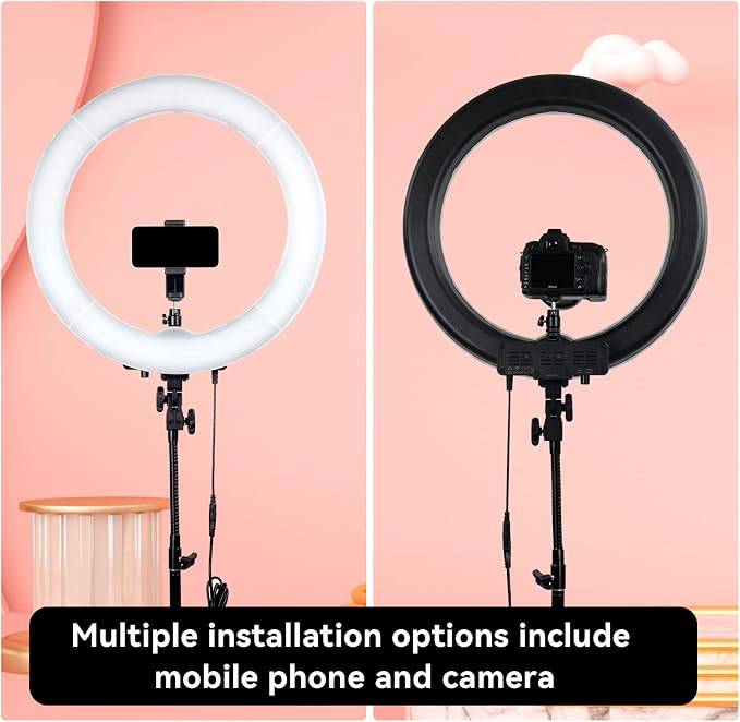 18-Inch Ring Light, 55W Dimmable 5500K Light - Image 5