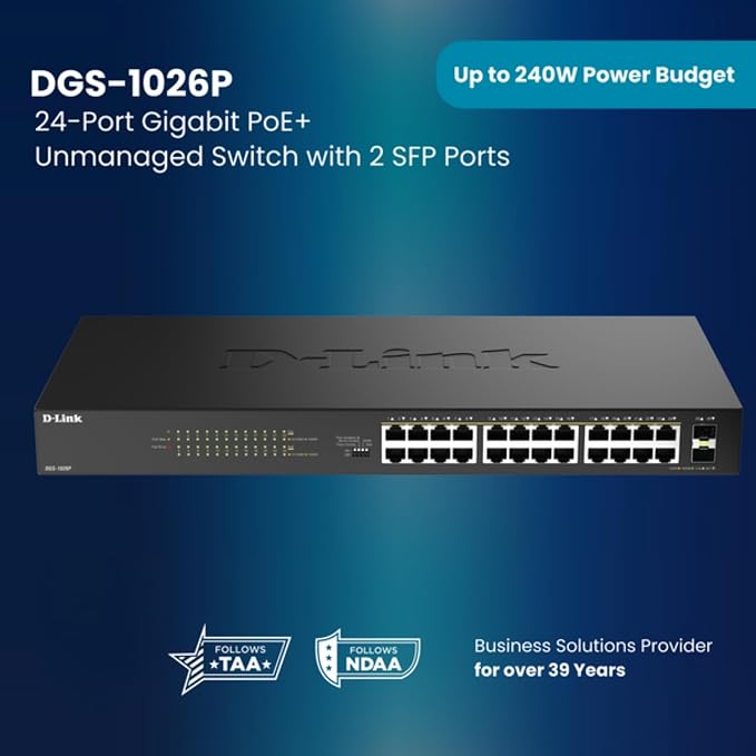 D-Link 24-Port Gigabit PoE+ Unmanaged Switch - Image 15