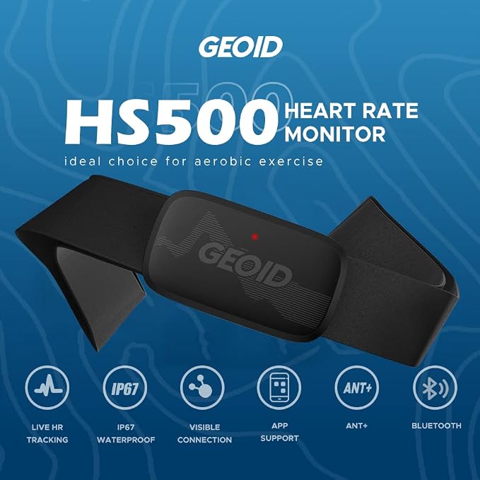 GEOID HS500 Heart Rate Monitor, Heart Rate Sensor Chest Strap, Protocol - Image 2