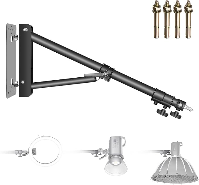 Neewer Triangle Wall Mount Arm for Photography Studio Strobe Monolight by Neewer