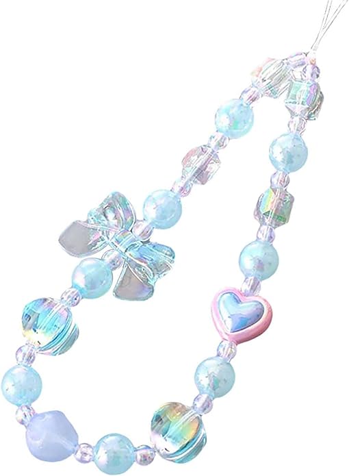 Beaded Phone Charm Lanyard Strap Girly Style Fixed Beads Pearl Lanyards by Staqlo