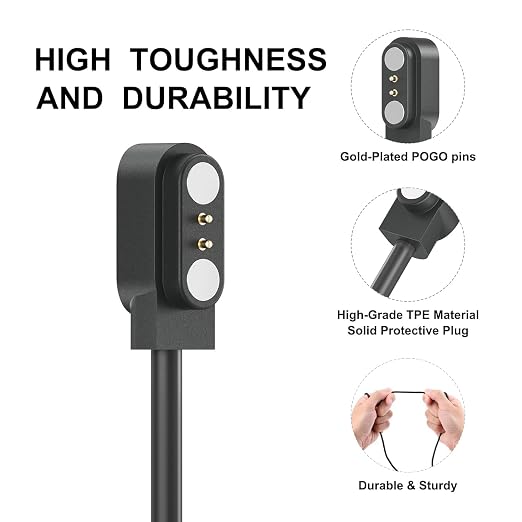 Vancle 2 Pack VeryFit Smartwatch Charger Cable, Magnetic USB-C Charging Cable - Image 4