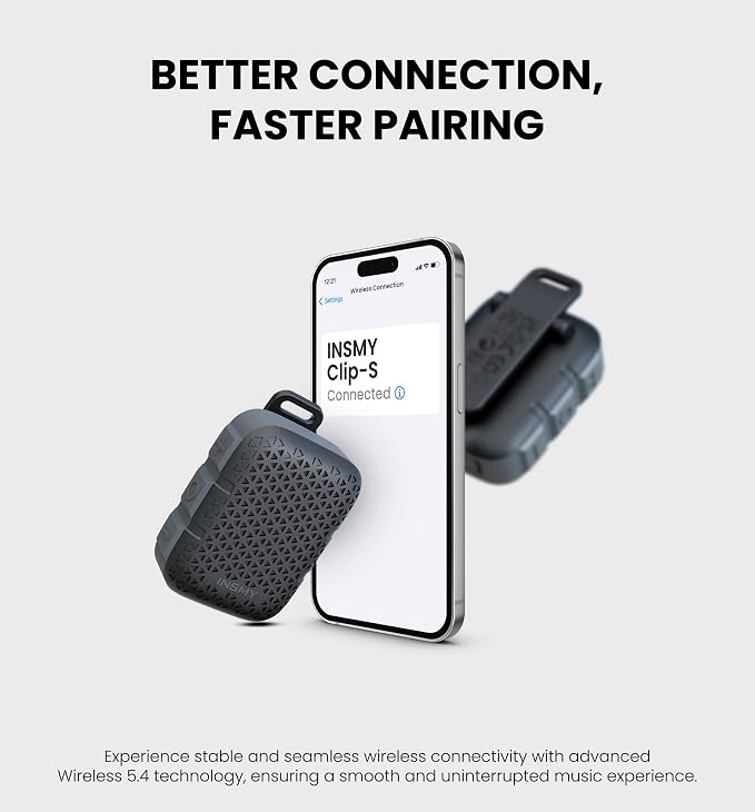 INSMY Wearable Bluetooth Speakers, IP67 Waterproof, Clip-On Portable Small - Image 8