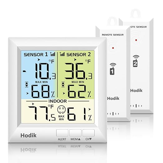 Hodik Digital wireless Thermometer, Fridge Freezer Alarm Thermometer Digital by Hodik