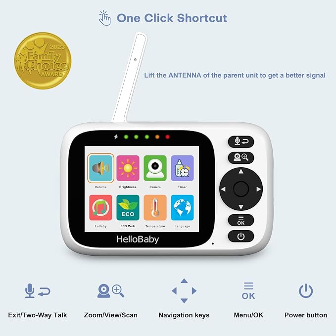 HelloBaby Monitor No WiFi Video Baby Monitor - Image 2