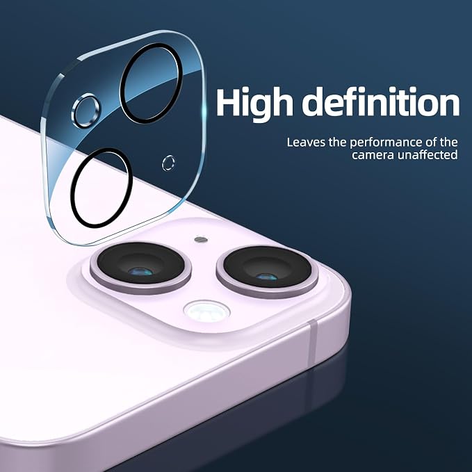 NEW'C 3x for iPhone 14 Screen Protector+ 3x Camera Lens Protector, Sensor - Image 4