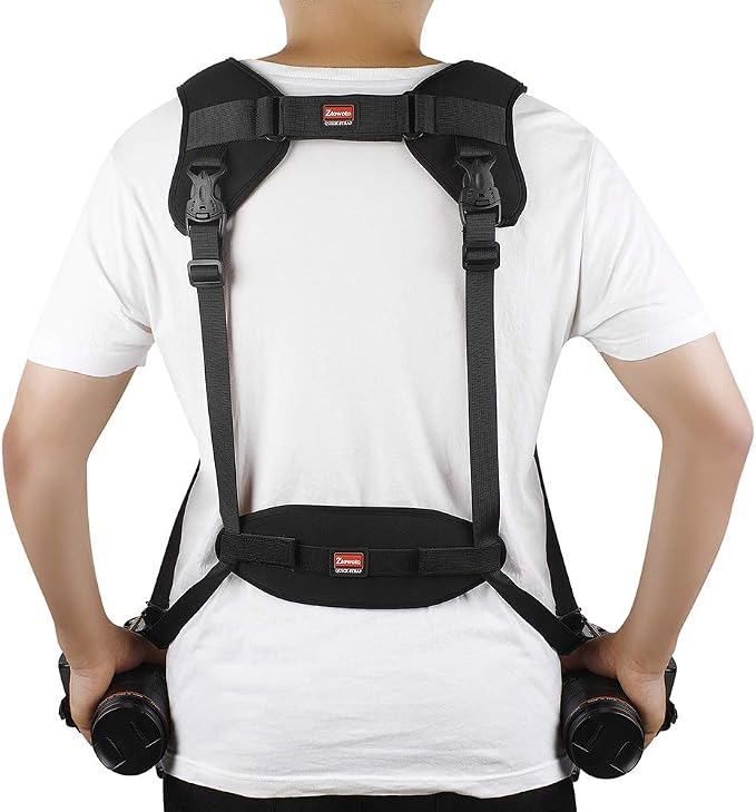 Camera Strap Double Shoulder Camera Strap Harness Quick Release Adjustable Dual - Image 2