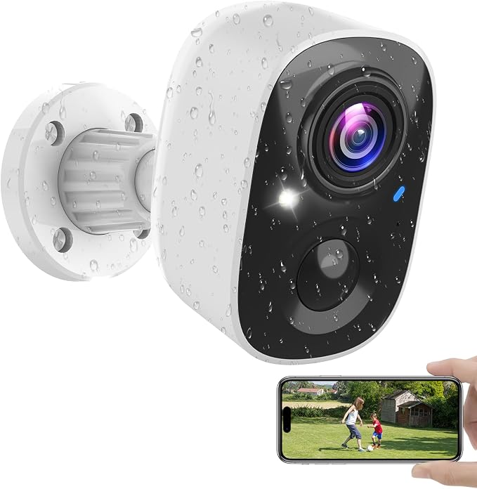 Security Cameras Wireless Outdoor Indoor, 2K Battery Powered WiFi Camera by MaxiVizSecurityCamera