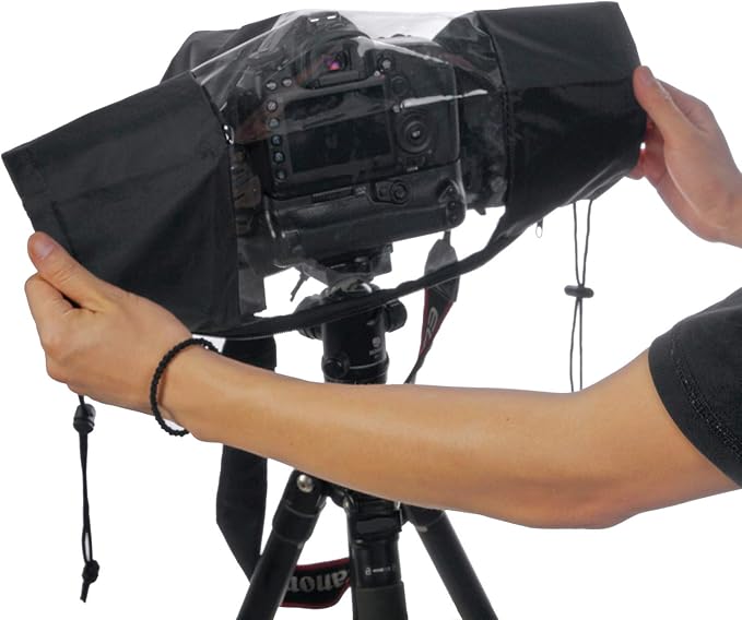 Waterproof Camera Rain Cover Soft Black Camera Rain Lens Covers | Professional - Image 6