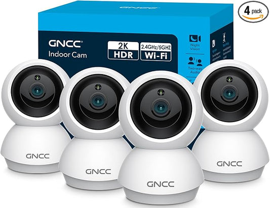 GNCC 2K Cameras for Home Security-2.4/5Ghz WiFi Indoor Camera by GNCC